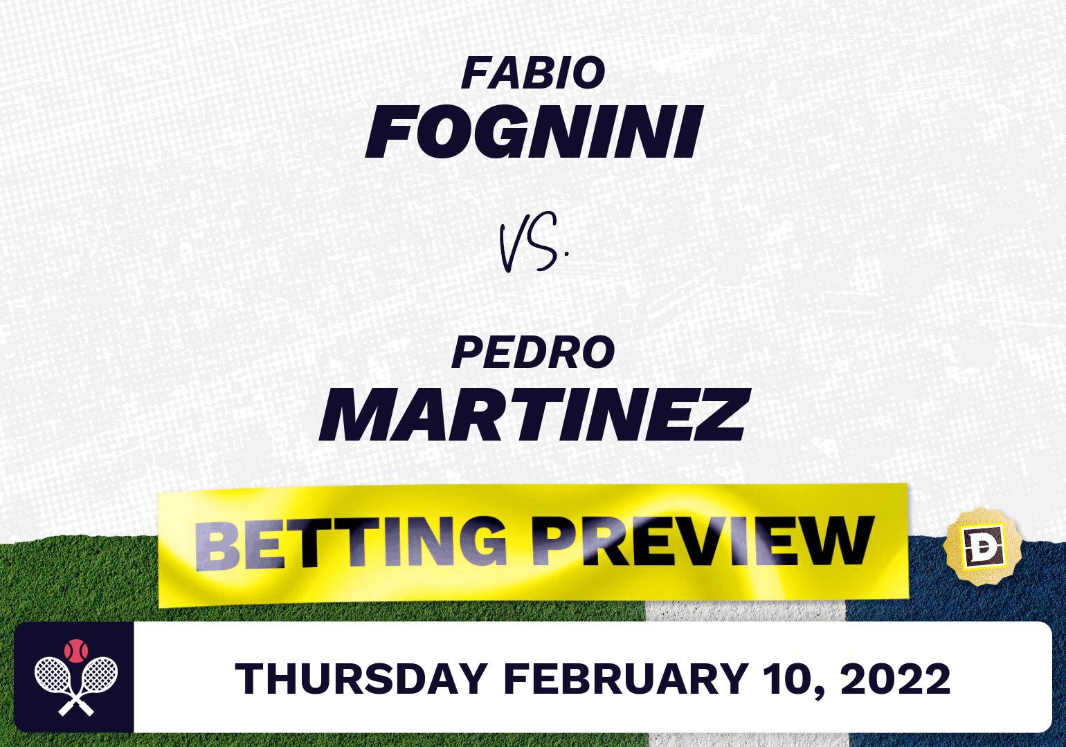 Fabio Fognini vs. Pedro Martinez Predictions - Feb 10, 2022