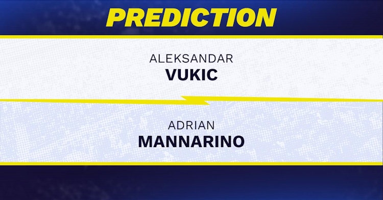 Aleksandar Vukic vs Adrian Mannarino Tennis Prediction.