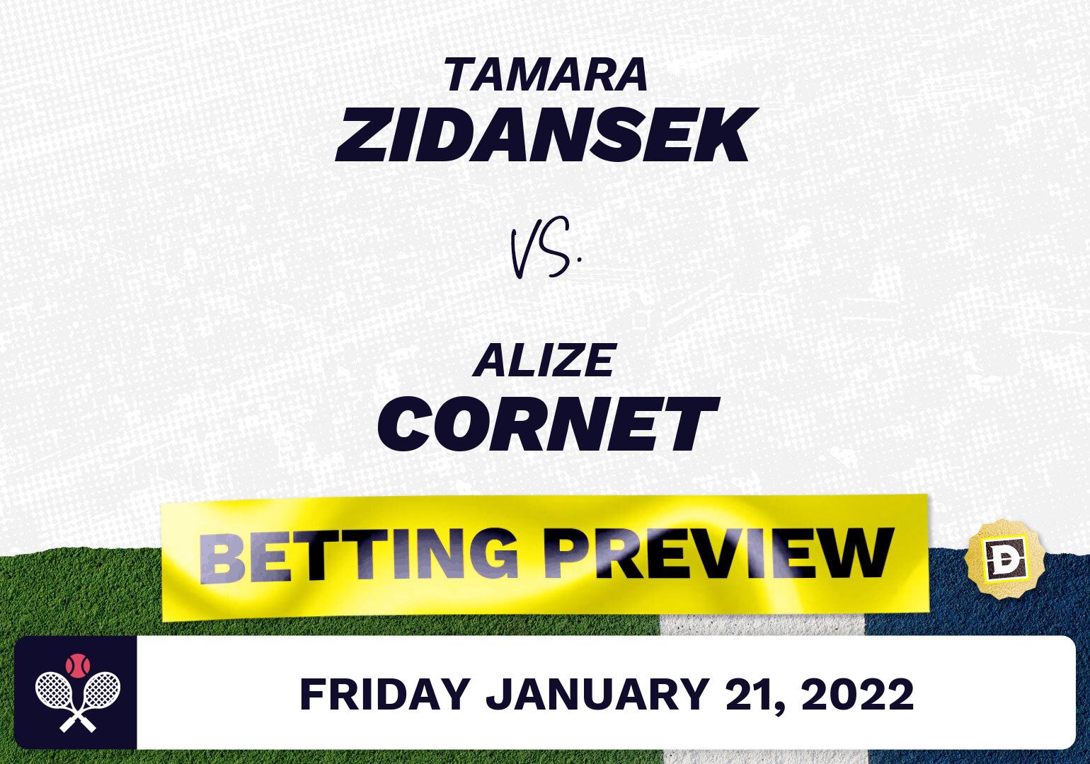 Tamara Zidansek vs. Alize Cornet Predictions - Jan 21, 2022