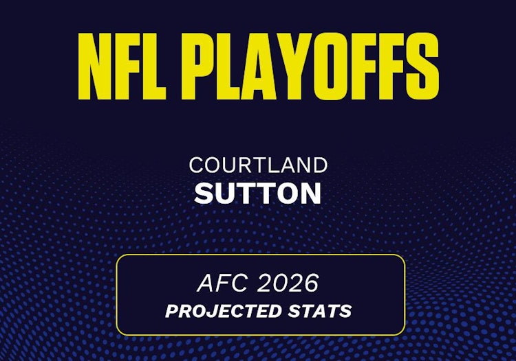 Courtland Sutton projected stats for Conference Championships, 2026.