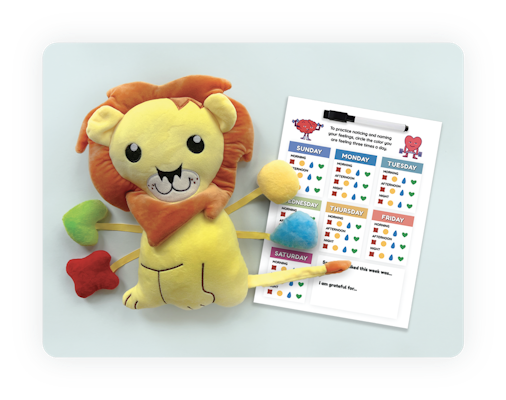 Yellow Lion Plush & Feelings Journal