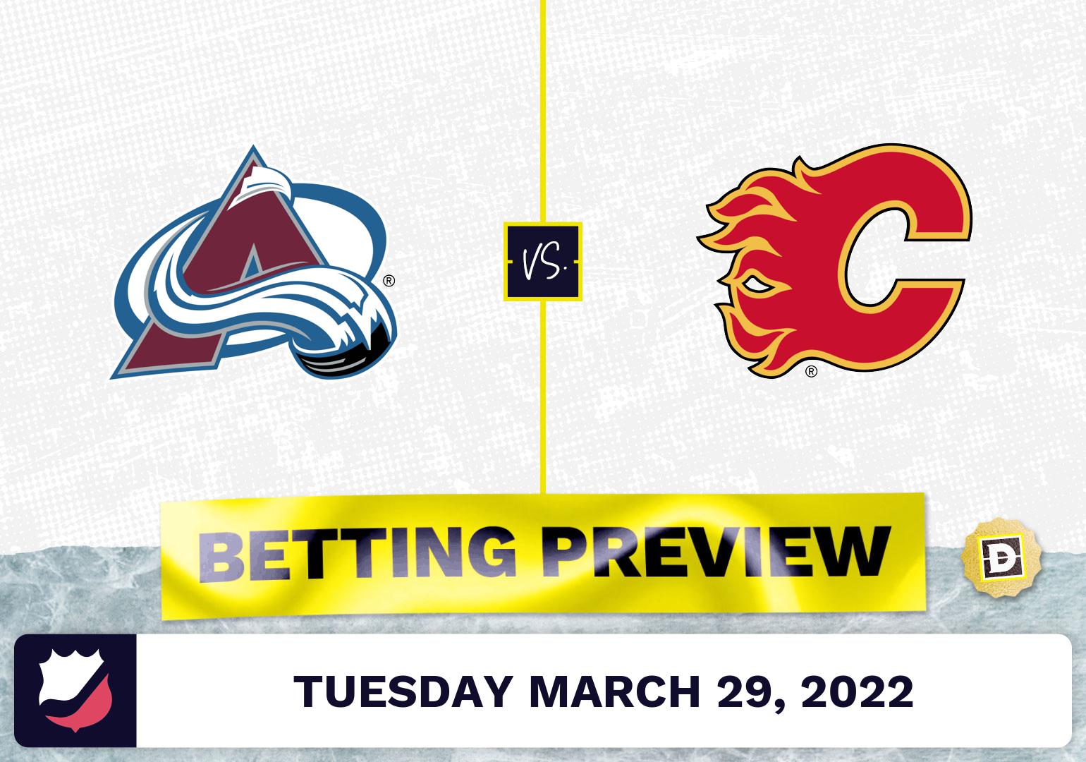 Avalanche vs. Flames Predictions and Odds - Mar 29, 2022