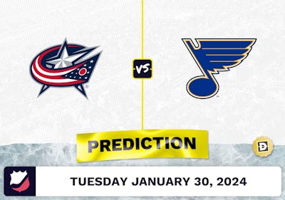 Columbus Blue Jackets vs. St. Louis Blues Prediction, Odds, NHL Picks [1/30/2024]
