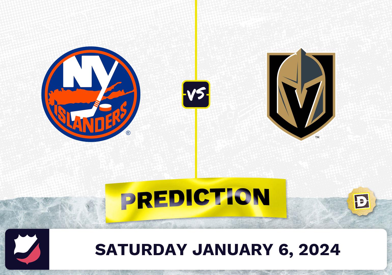 NY Islanders vs. Vegas Golden Knights Prediction, Odds, NHL Picks  [1/6/2024]