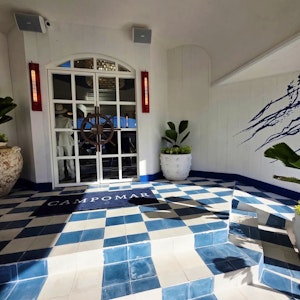 Stepping through the doors and into the experience.