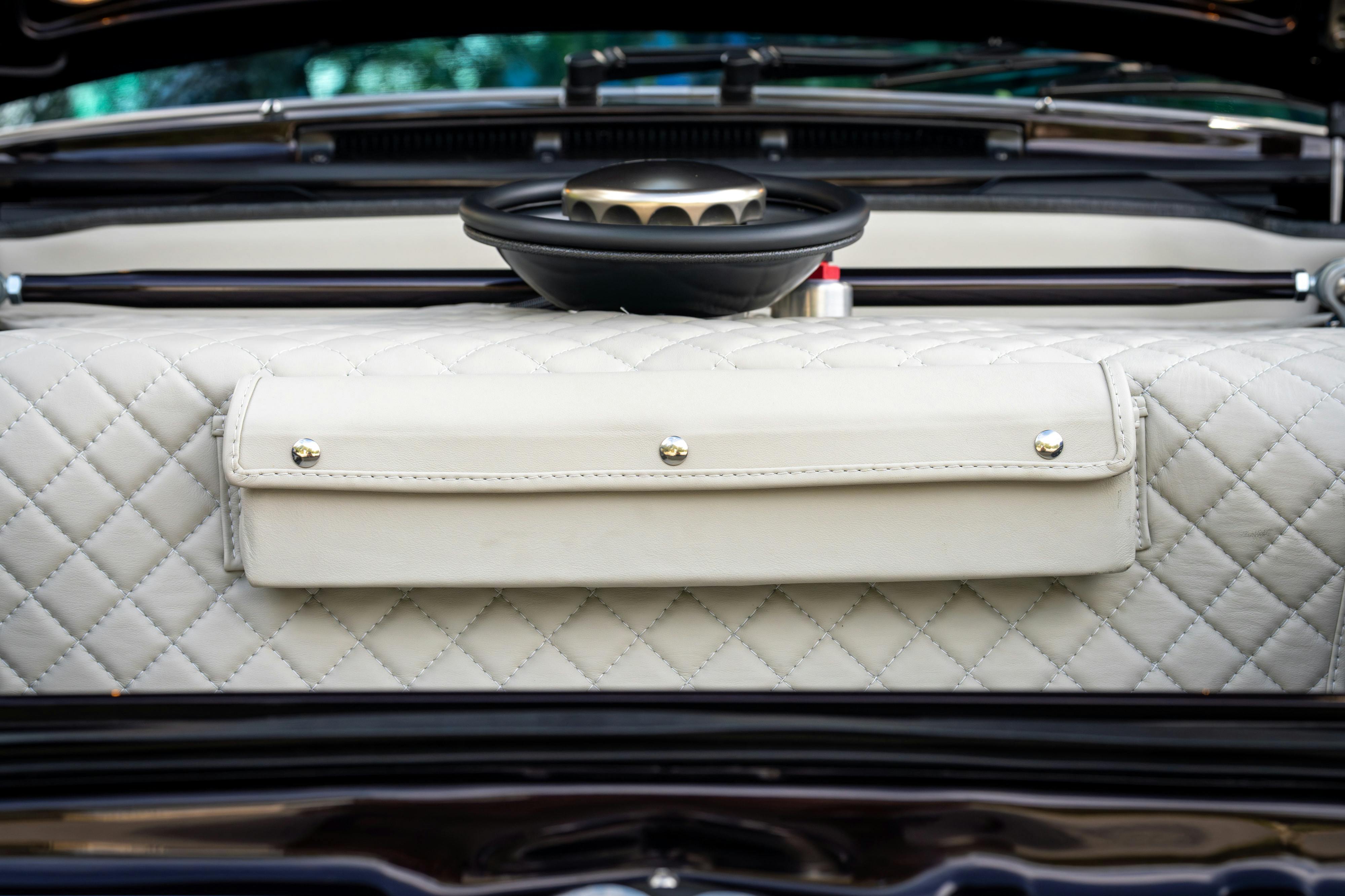 1990 Singer Porsche 911 Carrera 2 "Austin" commission in Aubergine Metallic shot in Austin, TX for a Bring a Trailer auction.