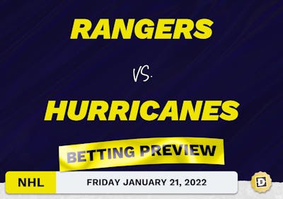 Rangers vs. Hurricanes Predictions and Odds - Jan 21, 2022