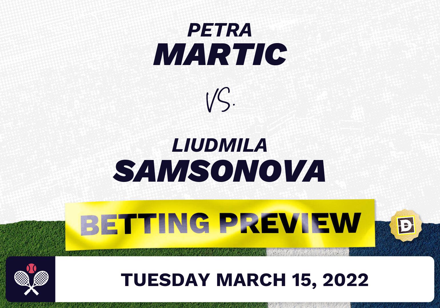 Petra Martic vs. Liudmila Samsonova Predictions - Mar 15, 2022