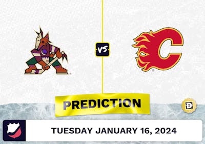 Arizona Coyotes vs. Calgary Flames Prediction, Odds, NHL Picks [1/16/2024]