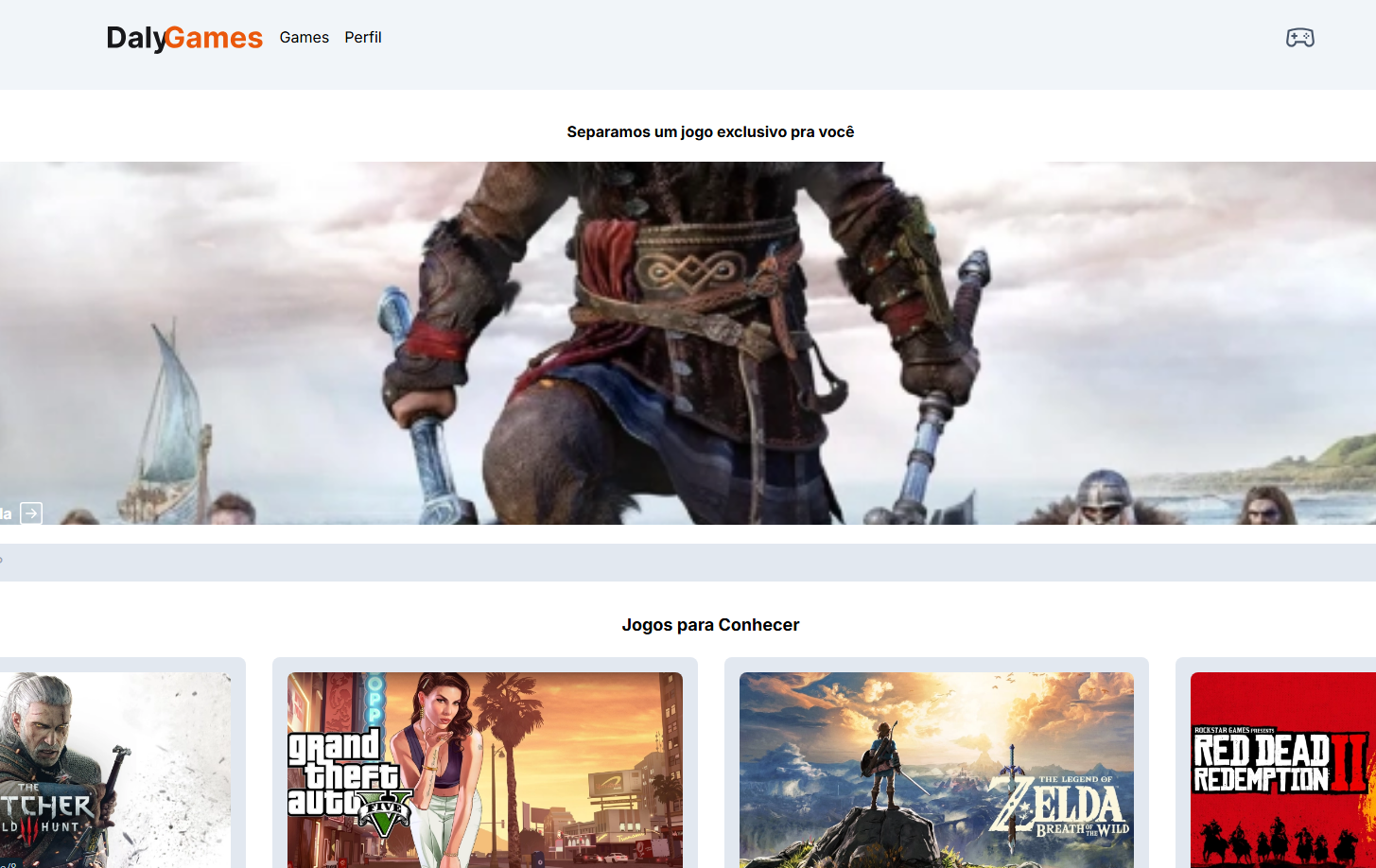 Projeto de site de jogos