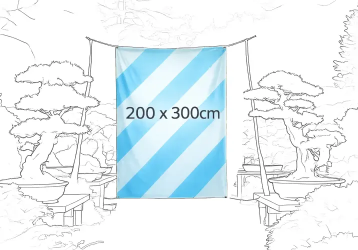 Impression banderole 200x300 cm pour affichage extérieur avec oeillets