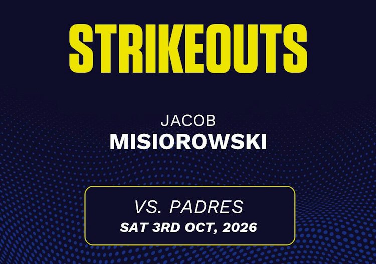 Jacob Misiorowski projected stats for Saturday, October 3, 2026.