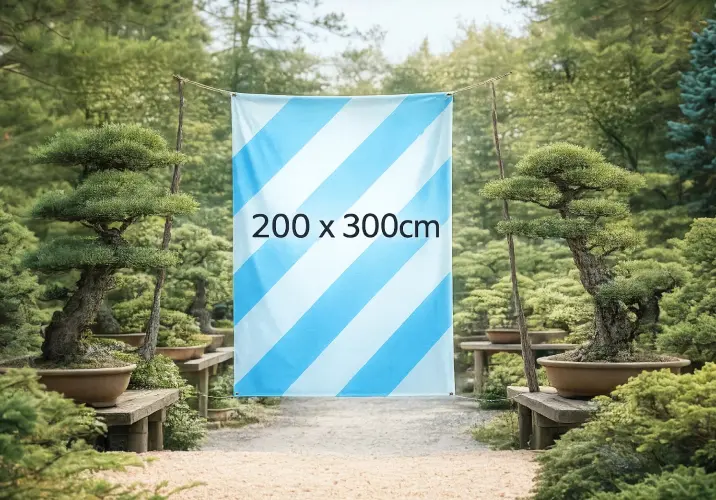 Banderole 200x300 cm imprimée avec oeillets et tenseurs