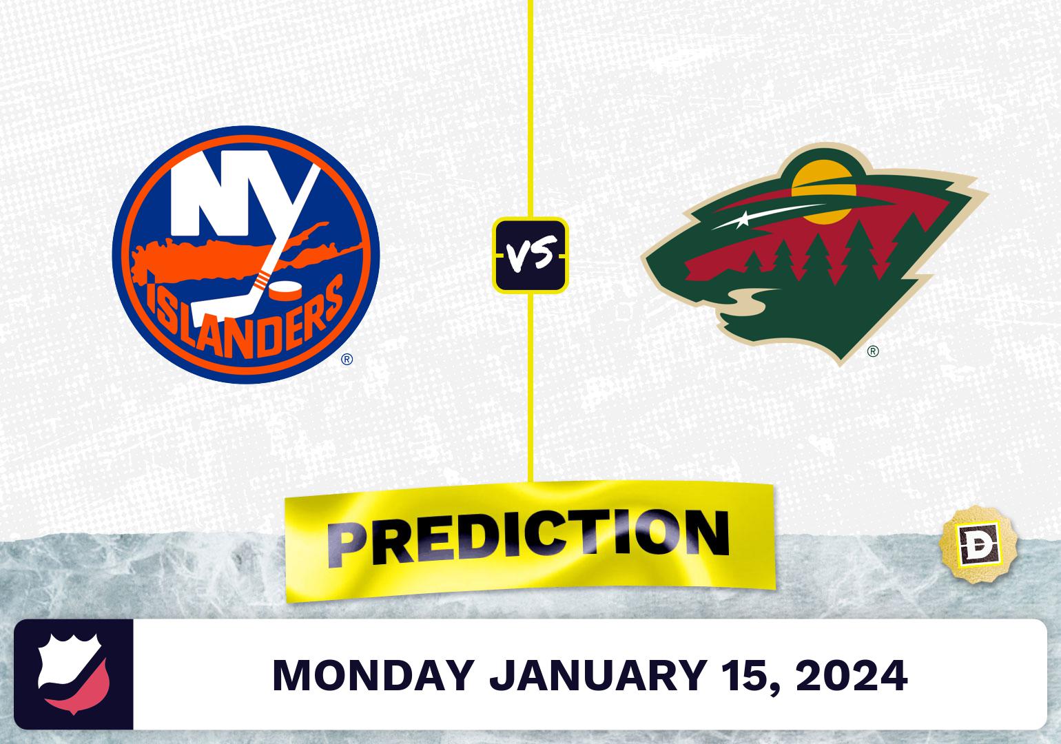 NY Islanders vs. Minnesota Wild Prediction, Odds, NHL Picks [1/15/2024]