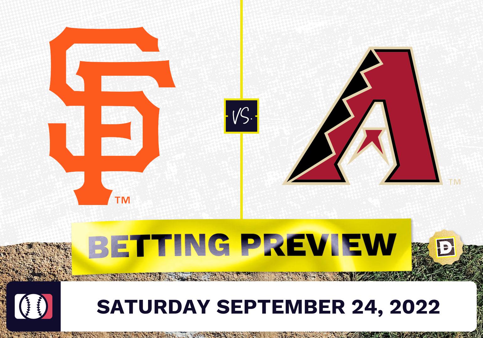 Giants vs. Diamondbacks Prediction and Odds - Sep 24, 2022