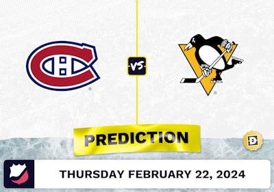 Montreal Canadiens vs. Pittsburgh Penguins Prediction, Odds, NHL Picks [2/22/2024]