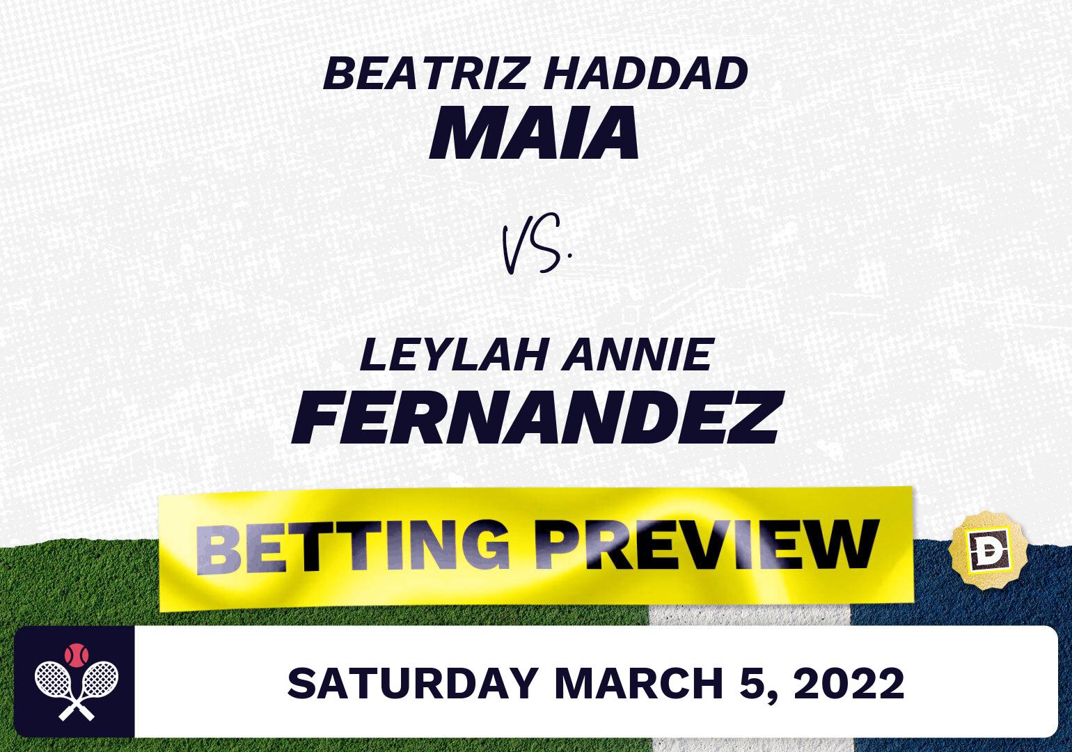 Beatriz Haddad Maia vs. Leylah Annie Fernandez Predictions - Mar 5, 2022