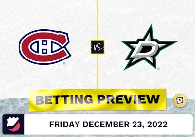 Canadiens vs. Stars Prediction and Odds - Dec 23, 2022