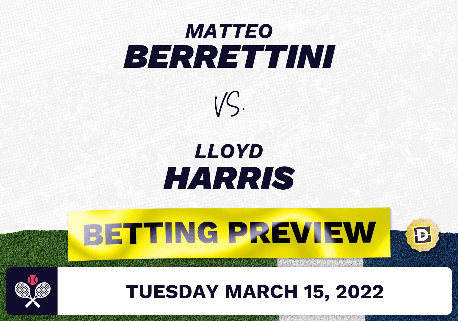 Matteo Berrettini vs. Lloyd Harris Predictions - Mar 15, 2022