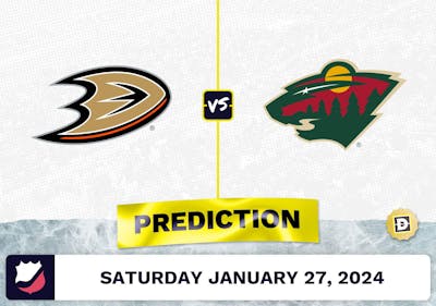 Anaheim Ducks vs. Minnesota Wild Prediction, Odds, NHL Picks [1/27/2024]