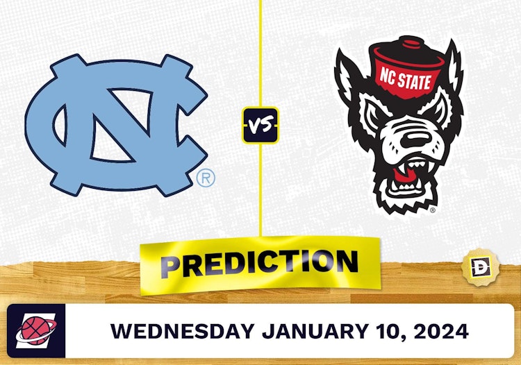 North Carolina vs. North Carolina State Prediction, Odds, College Basketball Picks  [1/10/2024]