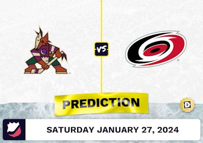 Arizona Coyotes vs. Carolina Hurricanes Prediction, Odds, NHL Picks [1/27/2024]