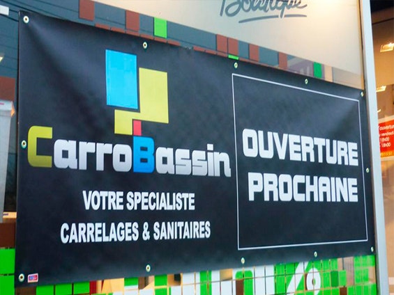 Impression grand format sur bâche publicitaire