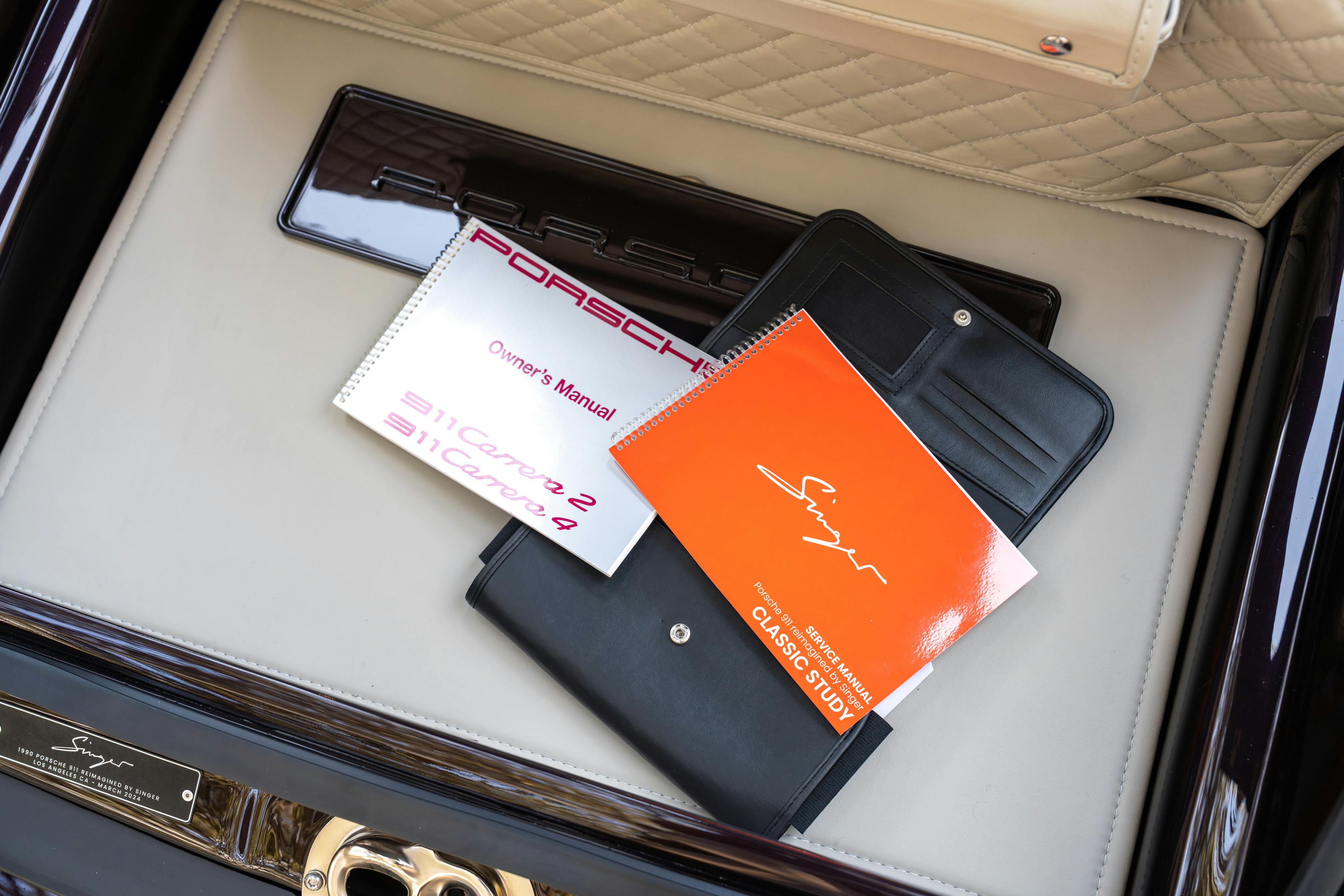 1990 Singer Porsche 911 Carrera 2 "Austin" commission in Aubergine Metallic shot in Austin, TX for a Bring a Trailer auction.