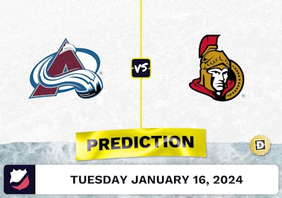 Colorado Avalanche vs. Ottawa Senators Prediction, Odds, NHL Picks [1/16/2024]