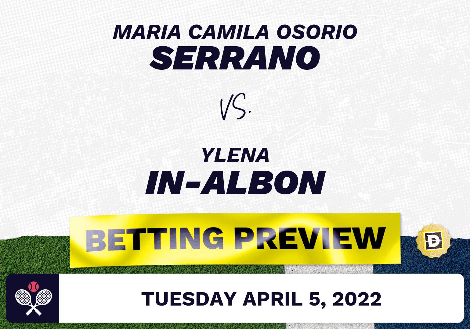 Maria Camila Osorio Serrano vs. Ylena In-Albon Predictions - Apr 5, 2022