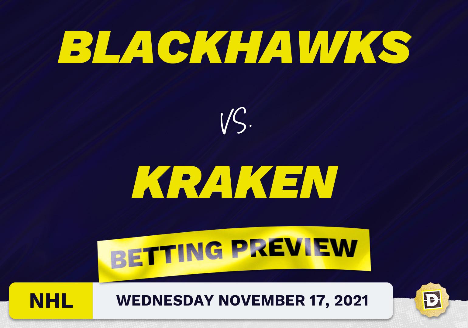 Blackhawks vs. Kraken Predictions and Odds - Nov 17, 2021