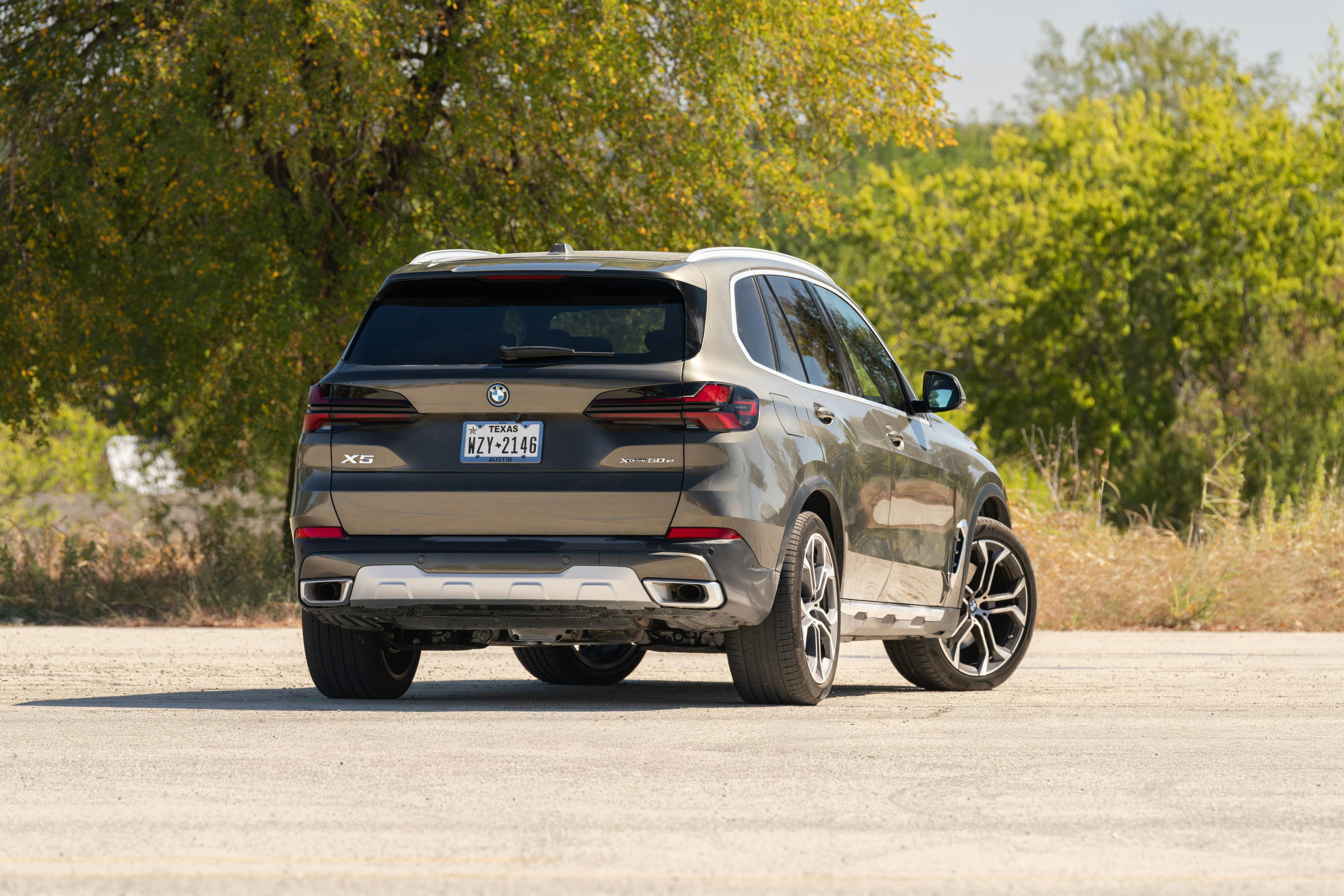 2026 BMW X5 in Manhattan Green Metallic shot in Austin, TX for a Turo rental.