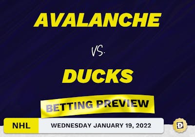 Avalanche vs. Ducks Predictions and Odds - Jan 19, 2022