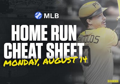 Home Run Cheat Sheet - HR Data, Stats, Matchups and More - Monday, August 14