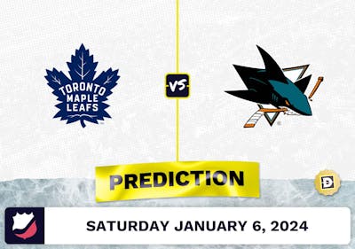 Toronto Maple Leafs vs. San Jose Sharks Prediction, Odds, NHL Picks  [1/6/2024]