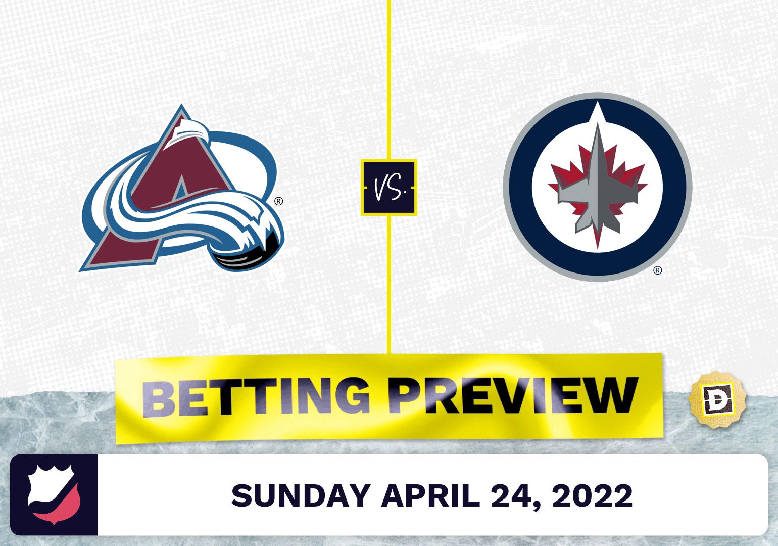 Avalanche vs. Jets Prediction and Odds - Apr 24, 2022