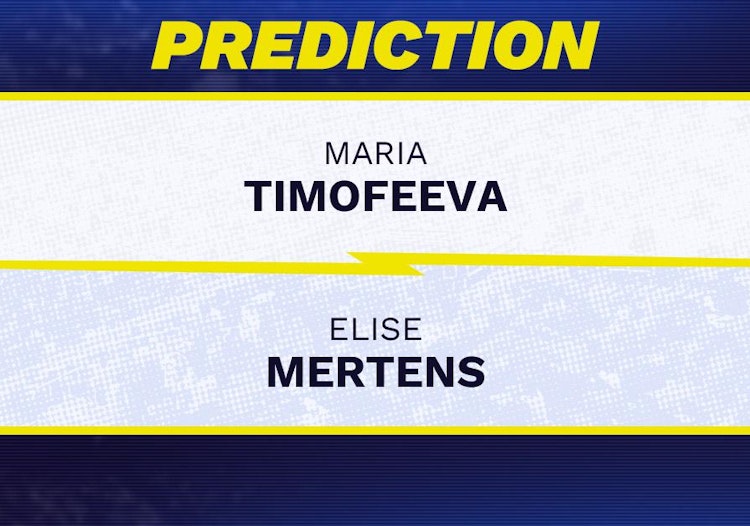 Maria Timofeeva takes on Elise Mertens in US Open 2026 action.