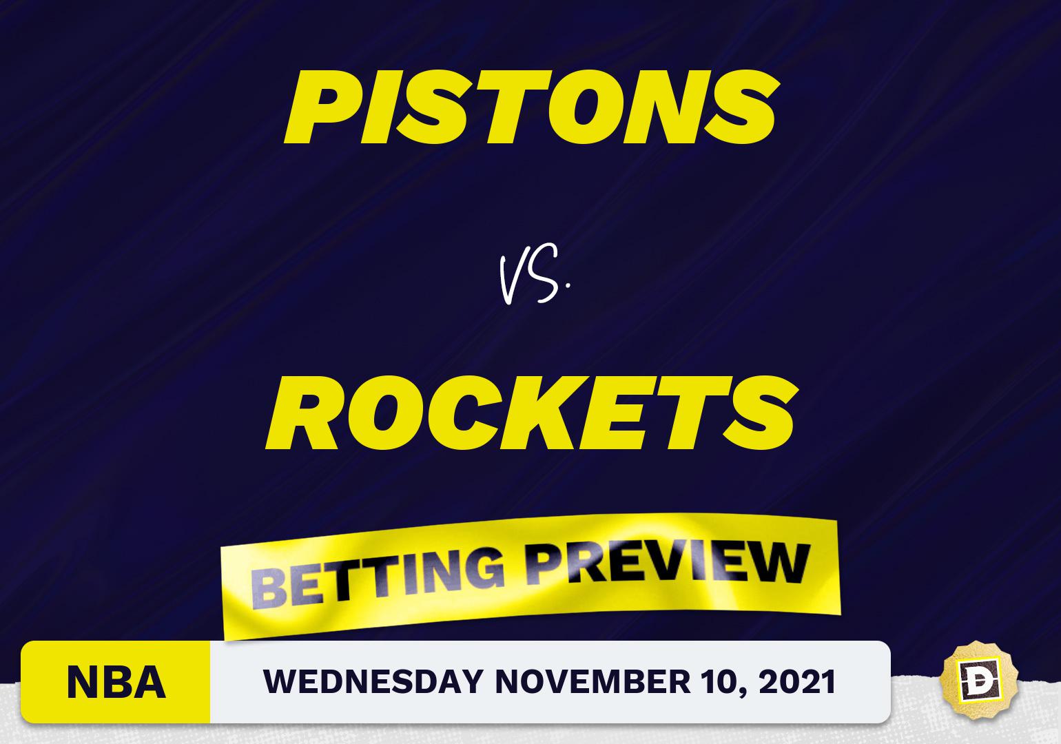 Pistons vs. Rockets Predictions and Odds - Nov 10, 2021