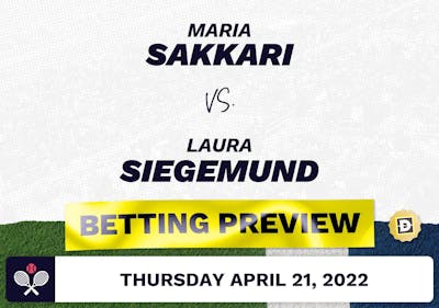 Maria Sakkari vs. Laura Siegemund Predictions - Apr 21, 2022