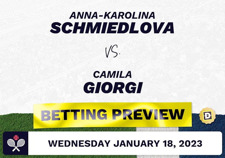 Anna-Karolina Schmiedlova vs. Camila Giorgi Predictions - Jan 18, 2023