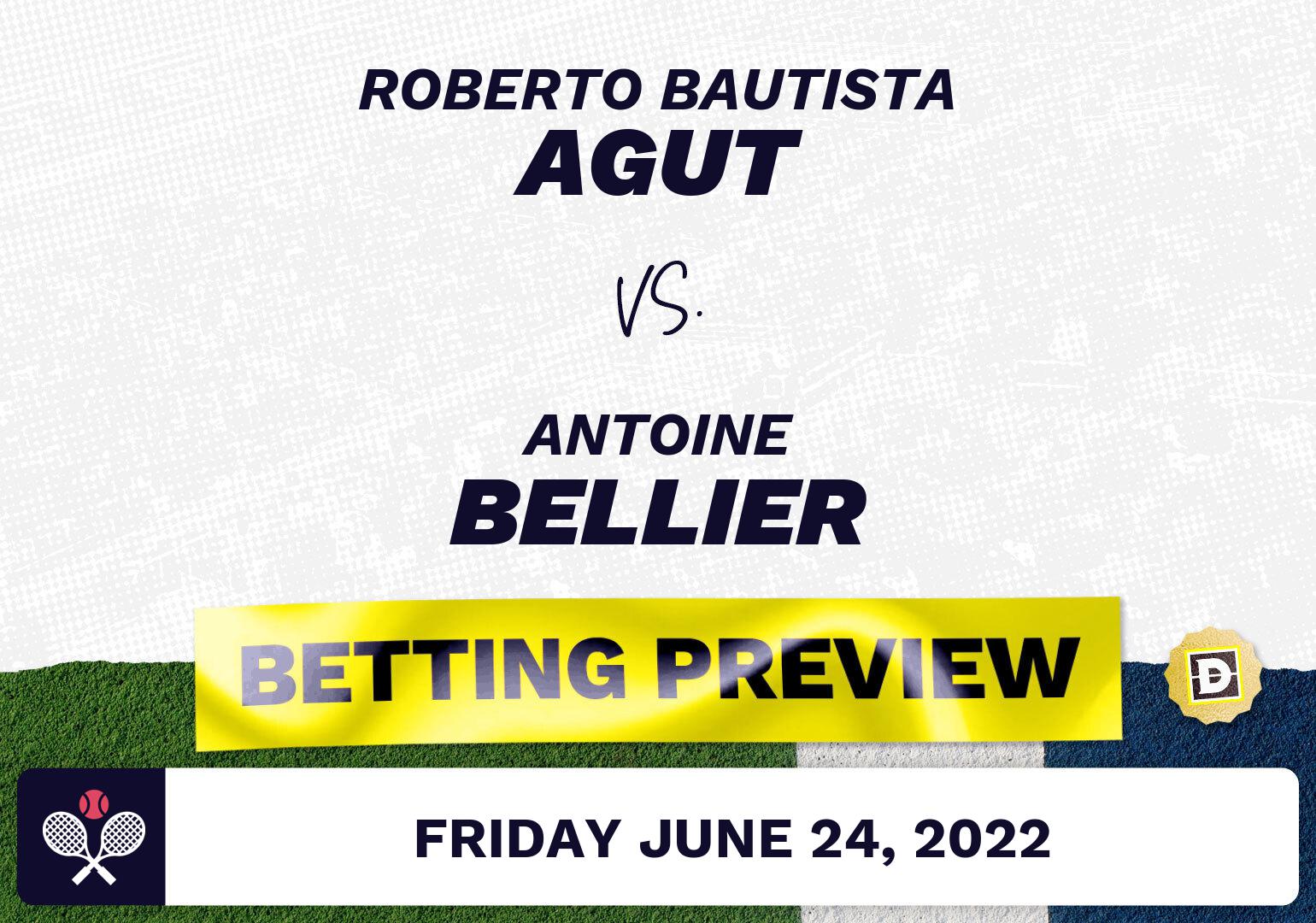 Roberto Bautista Agut vs. Antoine Bellier Predictions - Jun 24, 2022