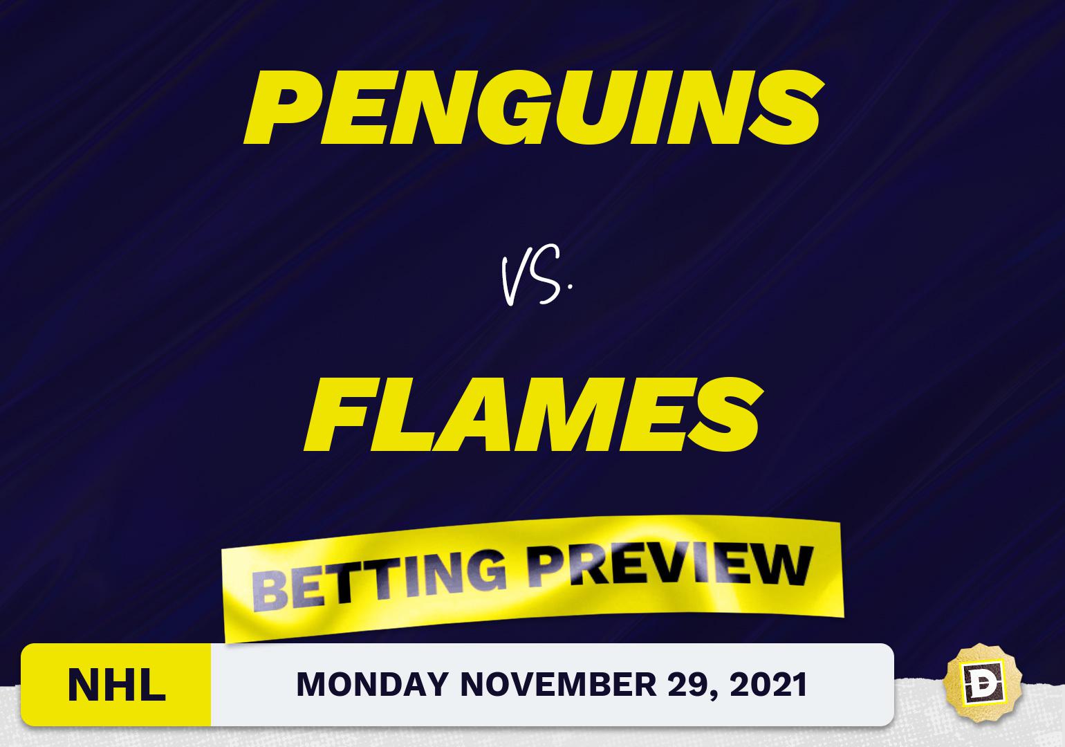 Penguins vs. Flames Predictions and Odds - Nov 29, 2021