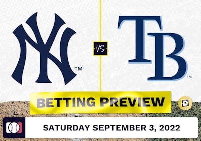 Yankees vs. Rays Prediction and Odds - Sep 3, 2022