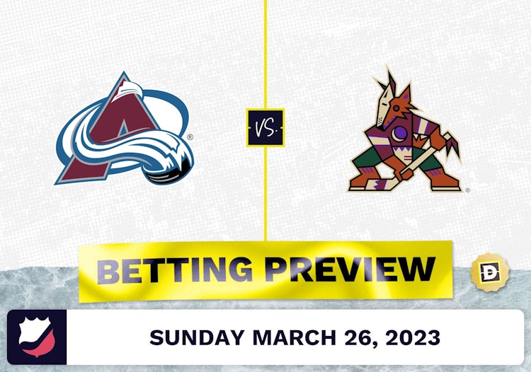 Avalanche vs. Coyotes Prediction and Odds - Mar 26, 2023