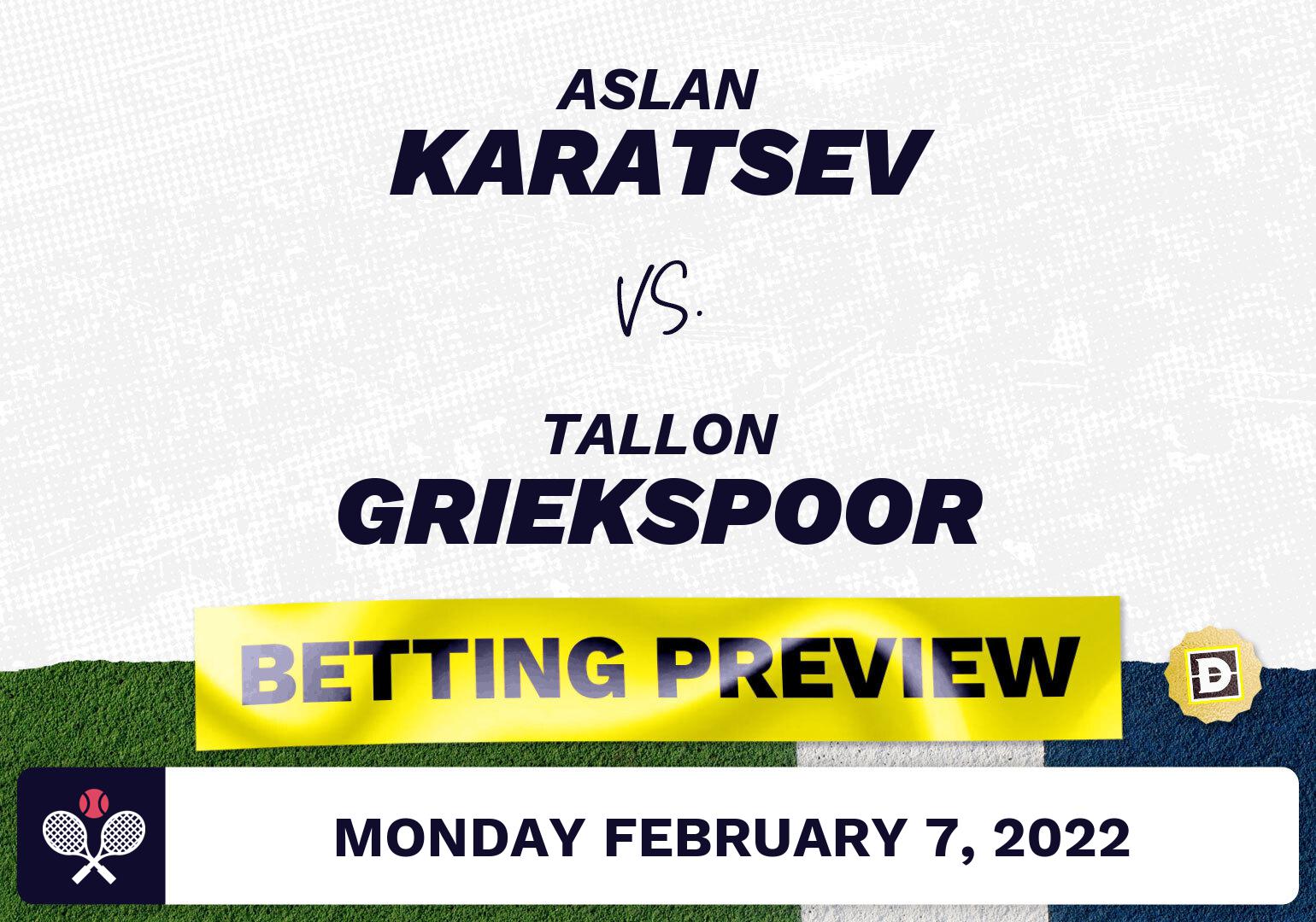 Aslan Karatsev vs. Tallon Griekspoor Predictions - Feb 8, 2022
