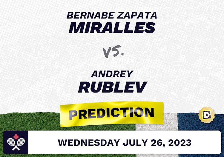 Bernabe Zapata Miralles vs. Andrey Rublev Prediction - Hamburg Open 2023