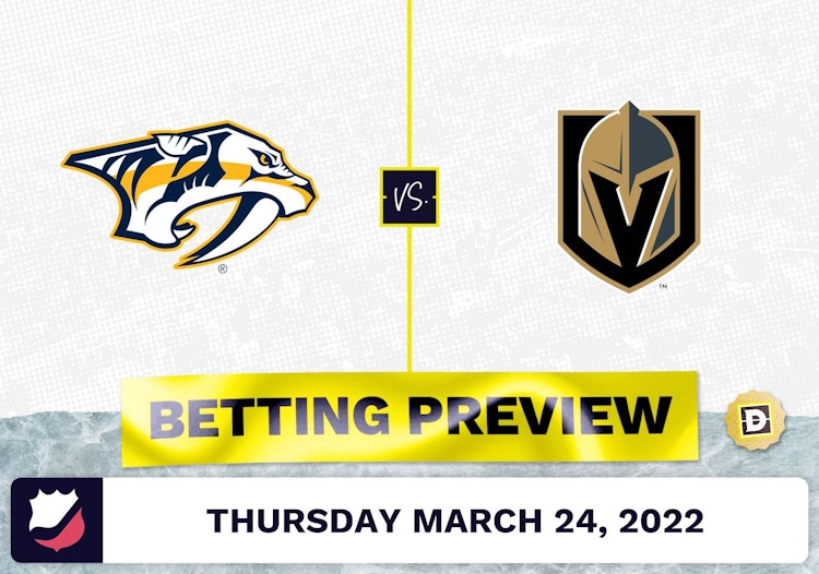Predators vs. Golden Knights Predictions and Odds - Mar 24, 2022