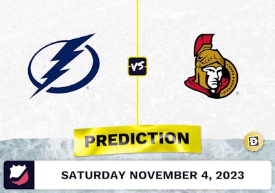 Lightning vs. Senators Prediction and Odds - November 4, 2023