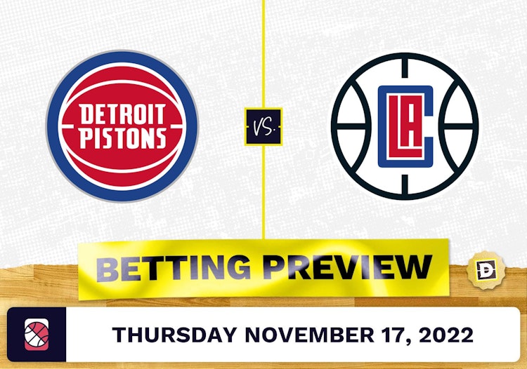 Pistons vs. Clippers Prediction and Odds - Nov 17, 2022