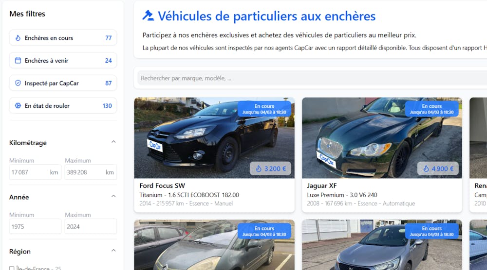 Enchères de voiture en ligne pour professionnels : le guide complet